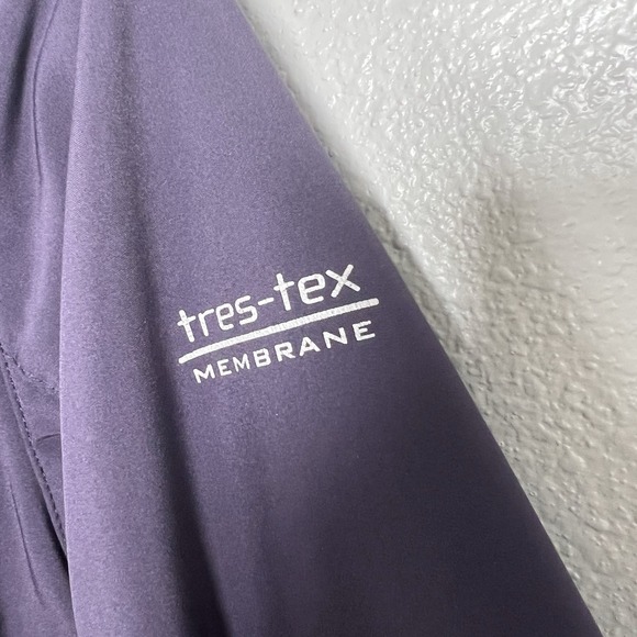 Trespass Purple Women's S Long Softshell Jacket Hooded Fleece Lined Waterproof - Picture 4 of 10
